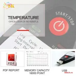 Máy ghi nhiệt độ Temtop Temlog ST-5 Tính năng Máy ghi nhiệt độ Temtop Temlog ST-5