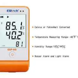 Nhiệt ẩm kế tự ghi Elitech GSP-6G Nhiệt ẩm kế tự ghi Elitech GSP-6G