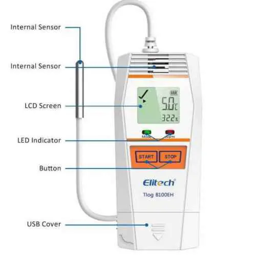 Nhiệt ẩm kế tự ghi Elitech Tlog B100EH