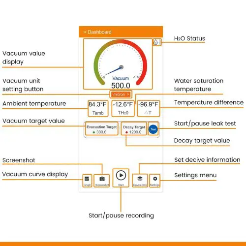 Elitech VGW-mini Wireless Micron Gauge 1~19,000 Microns 003