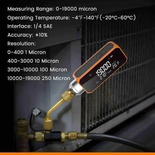 Elitech VGW-mini Wireless Micron Gauge 1~19,000 Microns 005