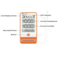 Chi tiết phía trước máy nhiệt ẩm kế tự ghi Elitech GSP 6Pro