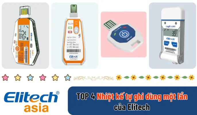 TOP 4 Nhiệt kế tự ghi dùng một lần của Elitech nhiet ke tu ghi dung mot lan