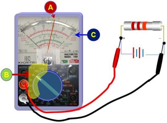 Cách đo điện áp với đồng hồ vạn năng DC
