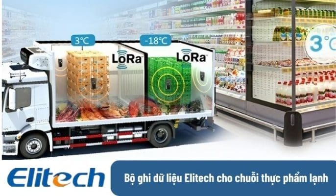 Bộ ghi dữ liệu Elitech cho chuỗi thực phẩm lạnh