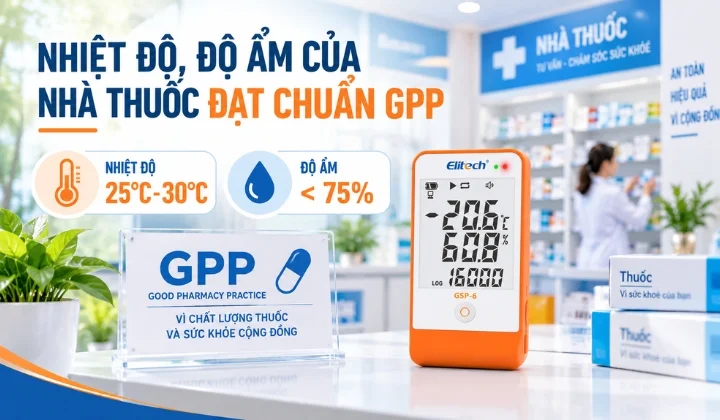 Nhiệt ẩm kế tự ghi cho nhà thuốc: Cách chọn thiết bị phù hợp Nhiệt độ, độ ẩm của nhà thuốc đạt chuẩn GPP