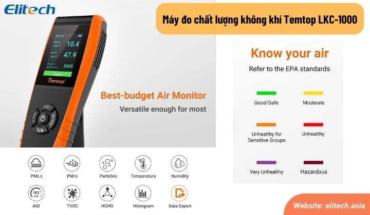 Cách sử dụng máy đo chất lượng không khí Temtop LKC-1000 Series hdsd LKC 1000S 1