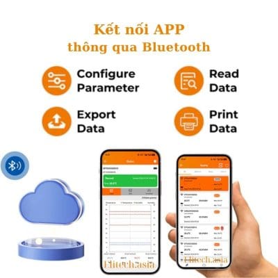Kết nối máy nhiệt ẩm kế tự ghi Elitech GSP-6Pro thông qua APP với Bluetooth
