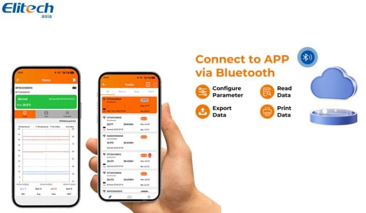 Kết nối Elitech GSP-6Pro với app và Blutooth dễ dàng ket noi app va bluetooth