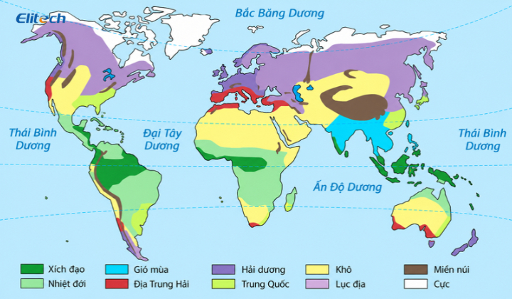 Hình ảnh biểu thị biên độ nhiệt thế giới