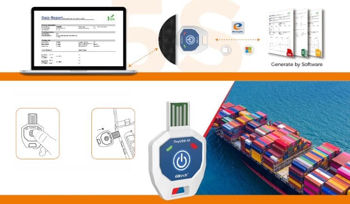 Máy ghi dữ liệu nhiệt độ Elitech TinyUSB dùng một lần Elitech TinyUSB