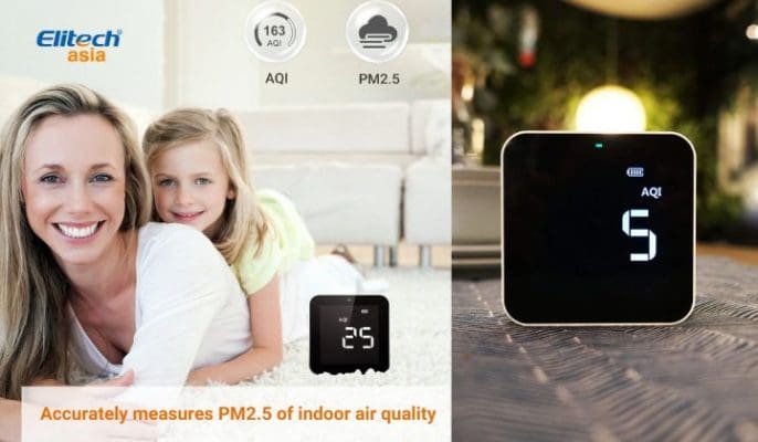 MÁY ĐO KHÔNG KHÍ P10 2 TRONG 1 AQI và Vật chất dạng hạt 2.5 – Temtop