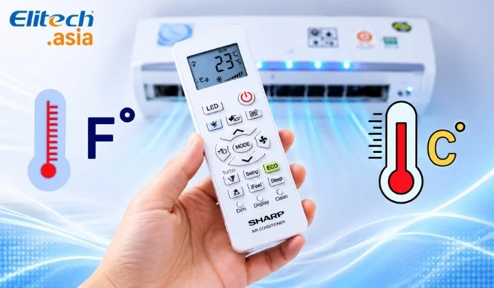 Cách đổi độ F sang dộ C đơn giản trên máy lạnh
