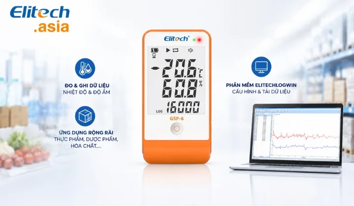 Elitech GSP-6 hỗ trợ chuyển đổi độ F ra độ C