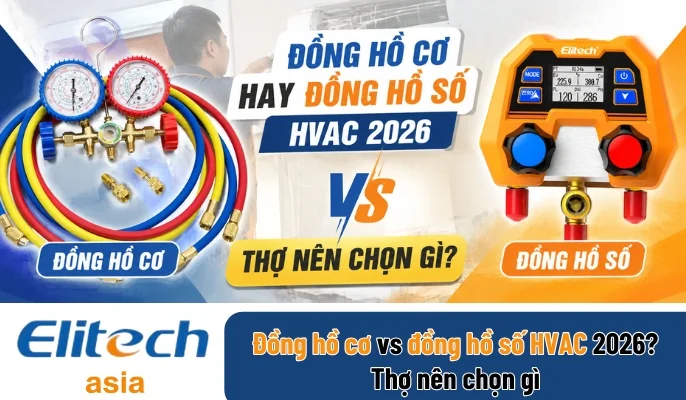 Đồng hồ cơ và đồng hồ kỹ thuật số HVAC - so sánh trực quan