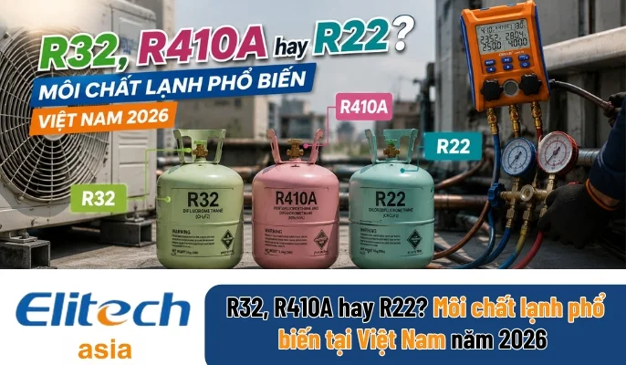 Môi chất lạnh phổ biến tại Việt Nam trong hệ thống điều hòa công nghiệp